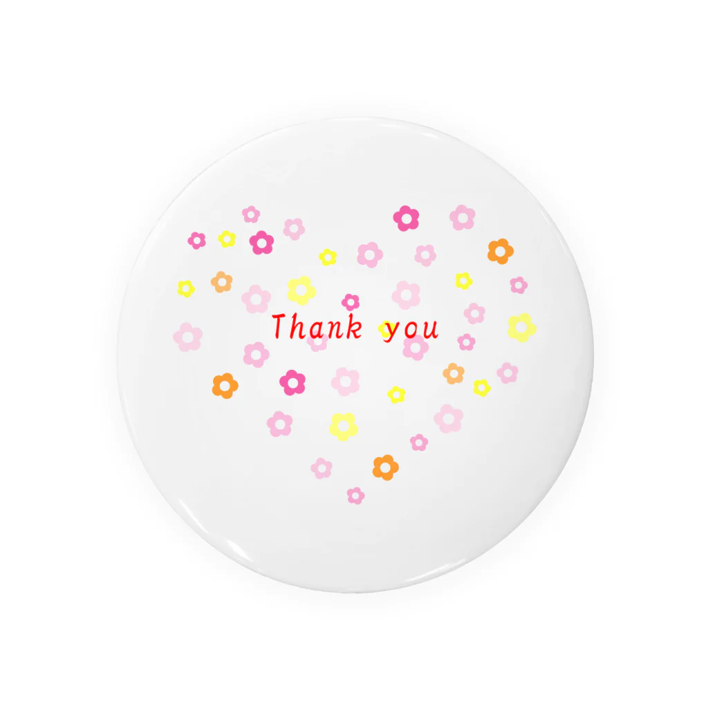 ainarukokoroのありがとう　感謝　Thank you プレゼント　かわいい　ハート Tin Badge