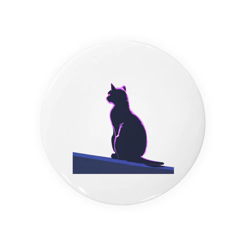 心凡のネオンねこ。せなか Tin Badge