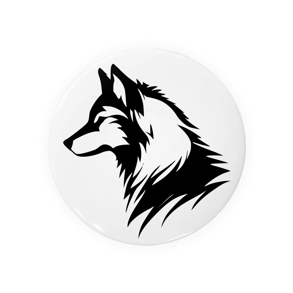 wolneko_keibaのウルフ（アイコン） Tin Badge