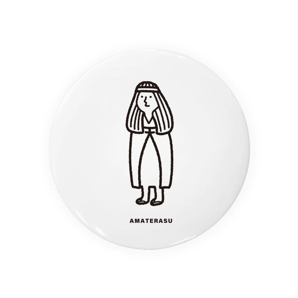 ねっこのAMATERASU_WOMAN_LINE_BK Tin Badge