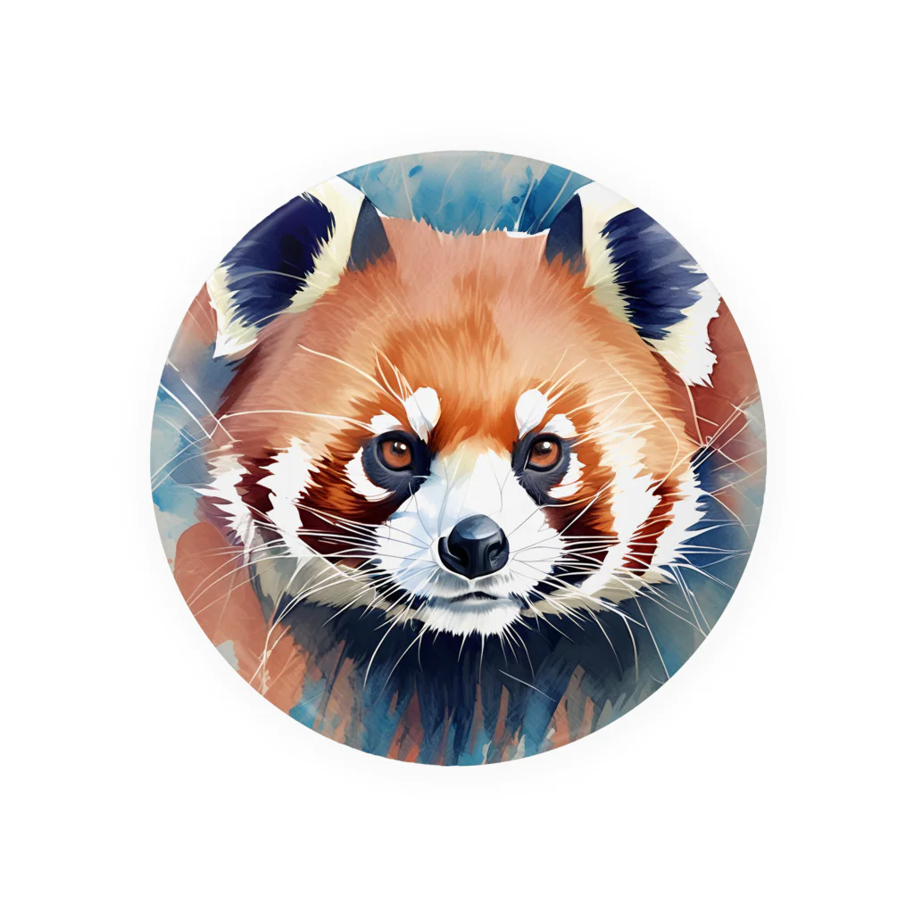 WithRedPandaの水彩風レッサーパンダ Tin Badge