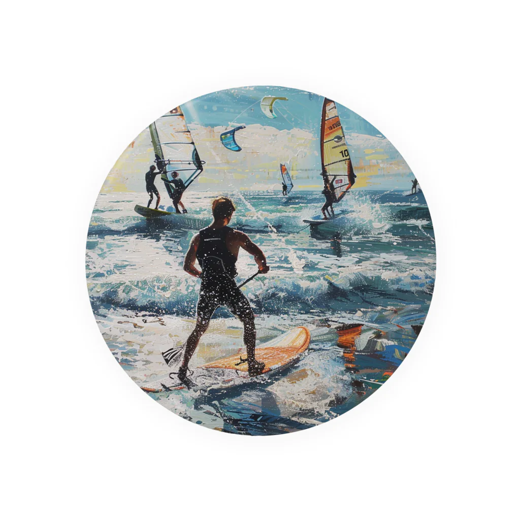 AQUAMETAVERSEのsupとwindsurfingレース　エンジェル717 2065 Tin Badge