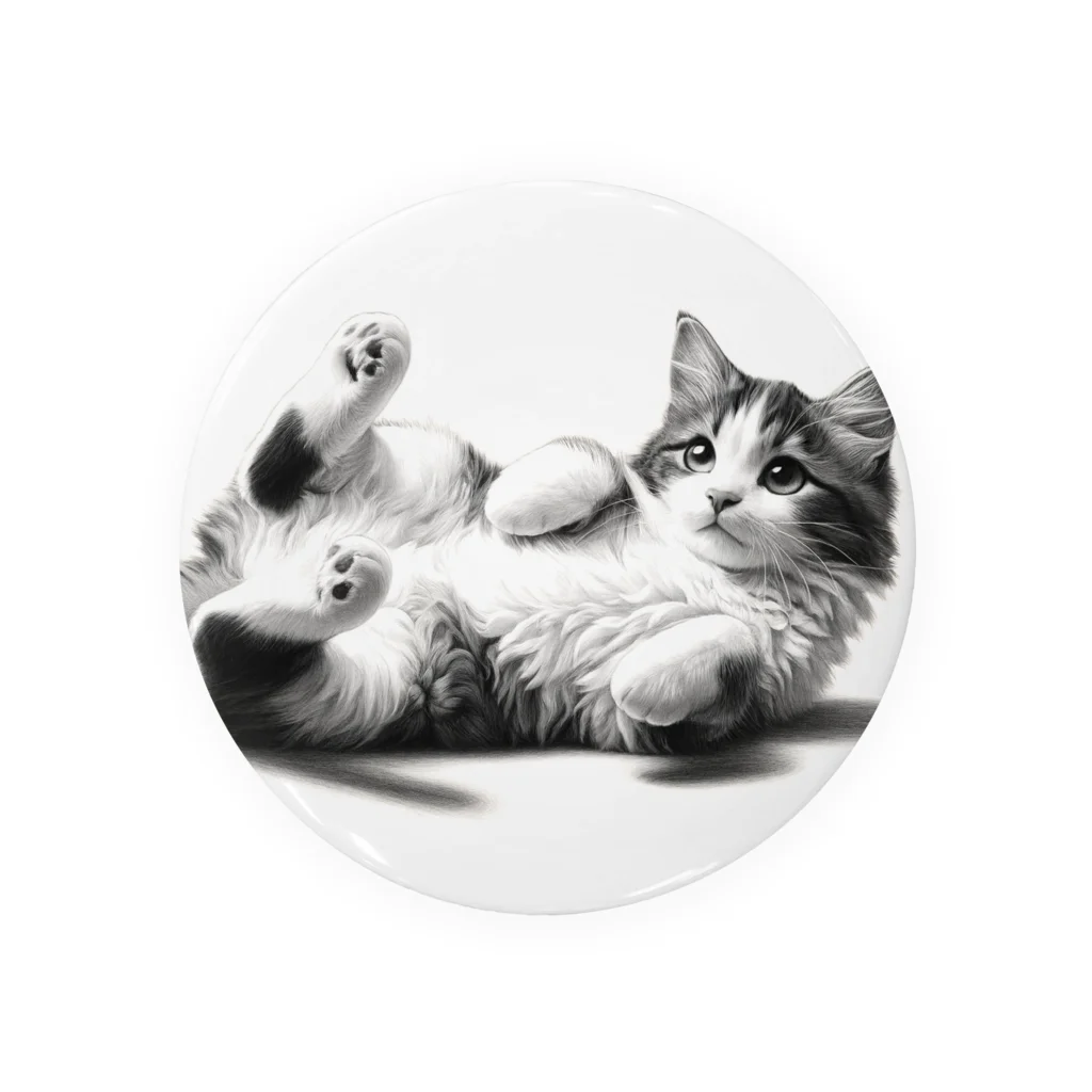 IKEDAYAのリラックスねこ Tin Badge