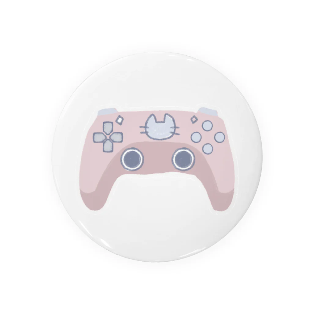 ふわぽこにゃんにゃんSHOP☁️🫧SUZURI支店のにゃんにゃん猫ゲームコントローラー Tin Badge