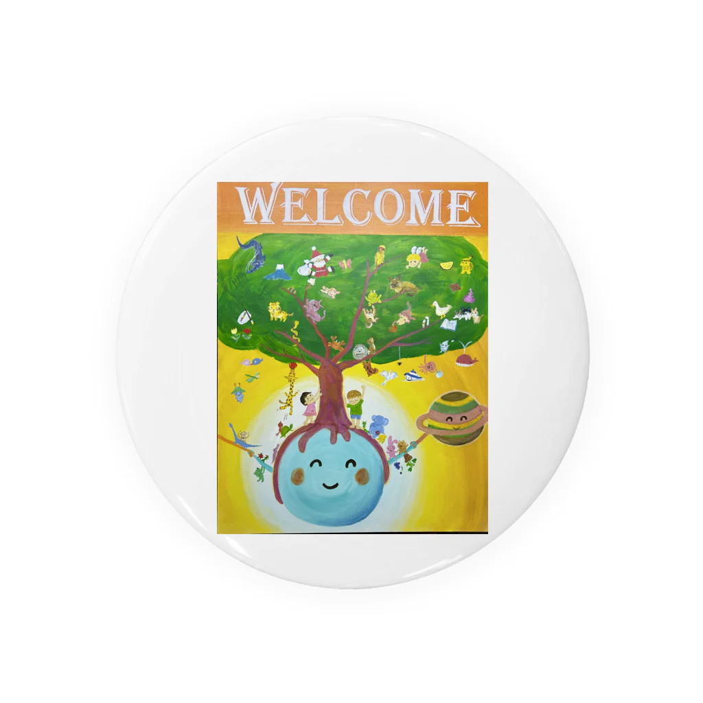 yoko-art-121のwelcome 缶バッジ