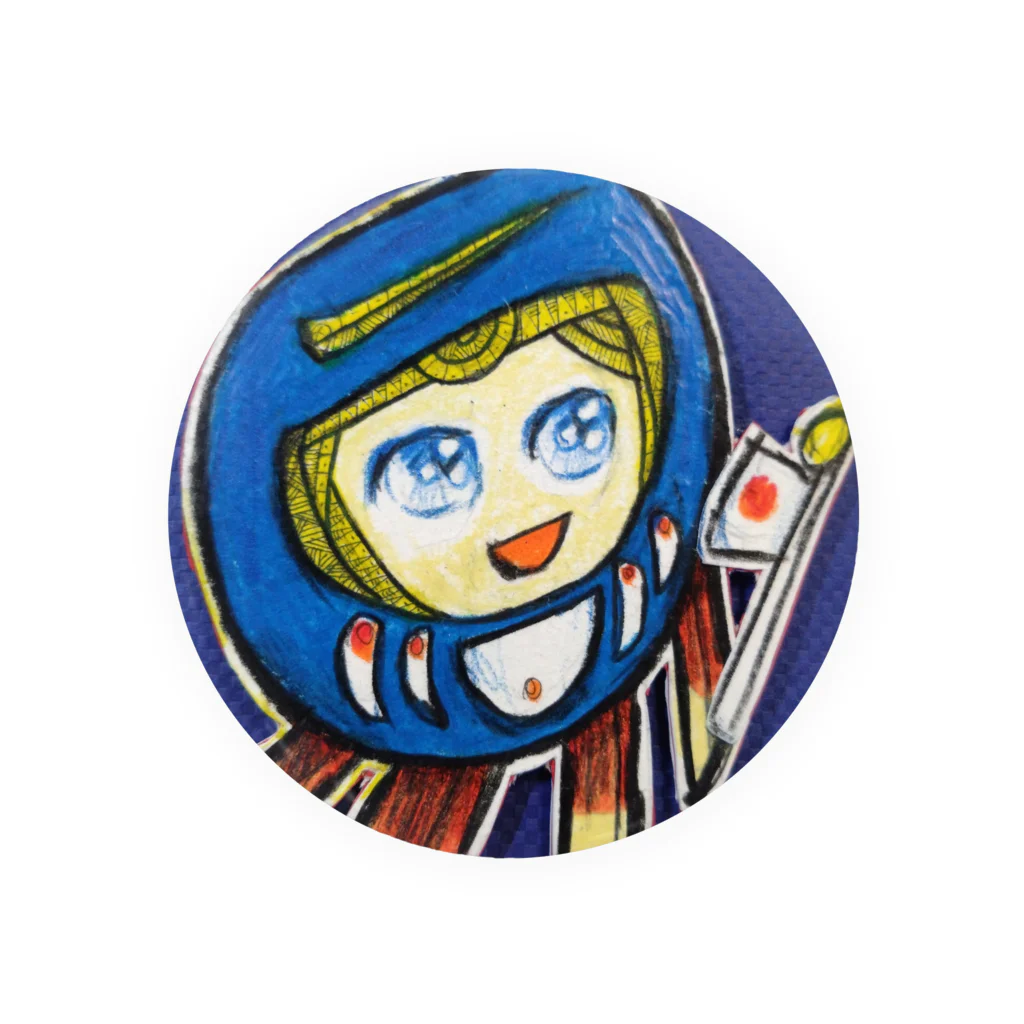 ザビちゃん💙😇🇯🇵🎌の【ザビちゃん】青だるま Tin Badge