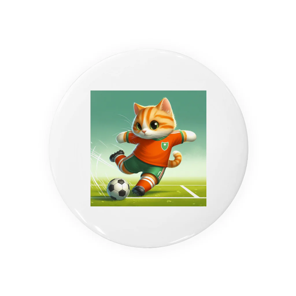 ketapapaのサッカーねこ Tin Badge