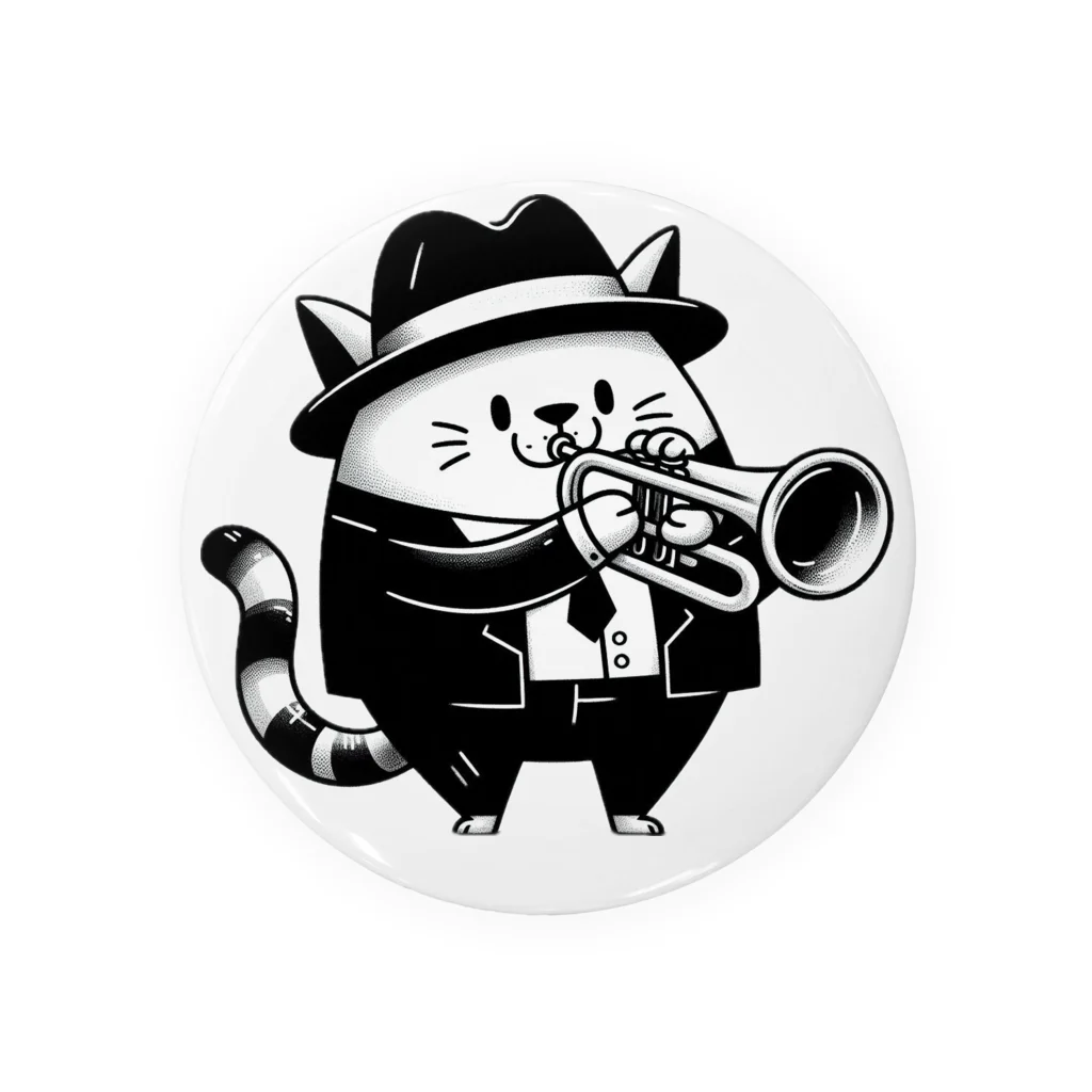 age3mのジャズキャット Tin Badge