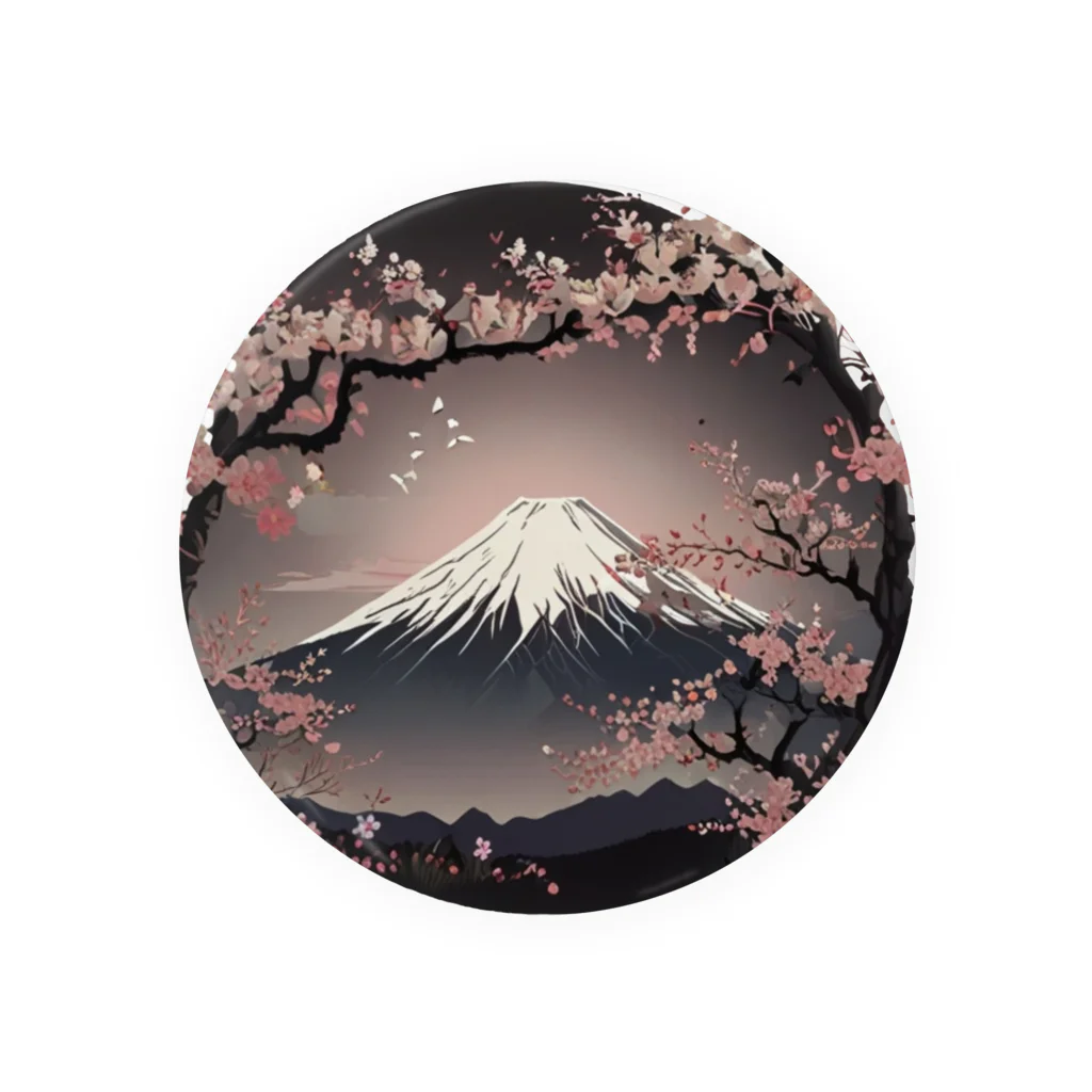 ころんと和み屋の桜と富士山 Tin Badge