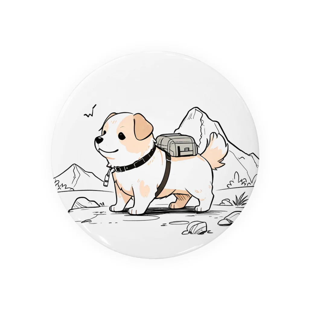 ganeshaのかわいい犬のバックグラウン Tin Badge