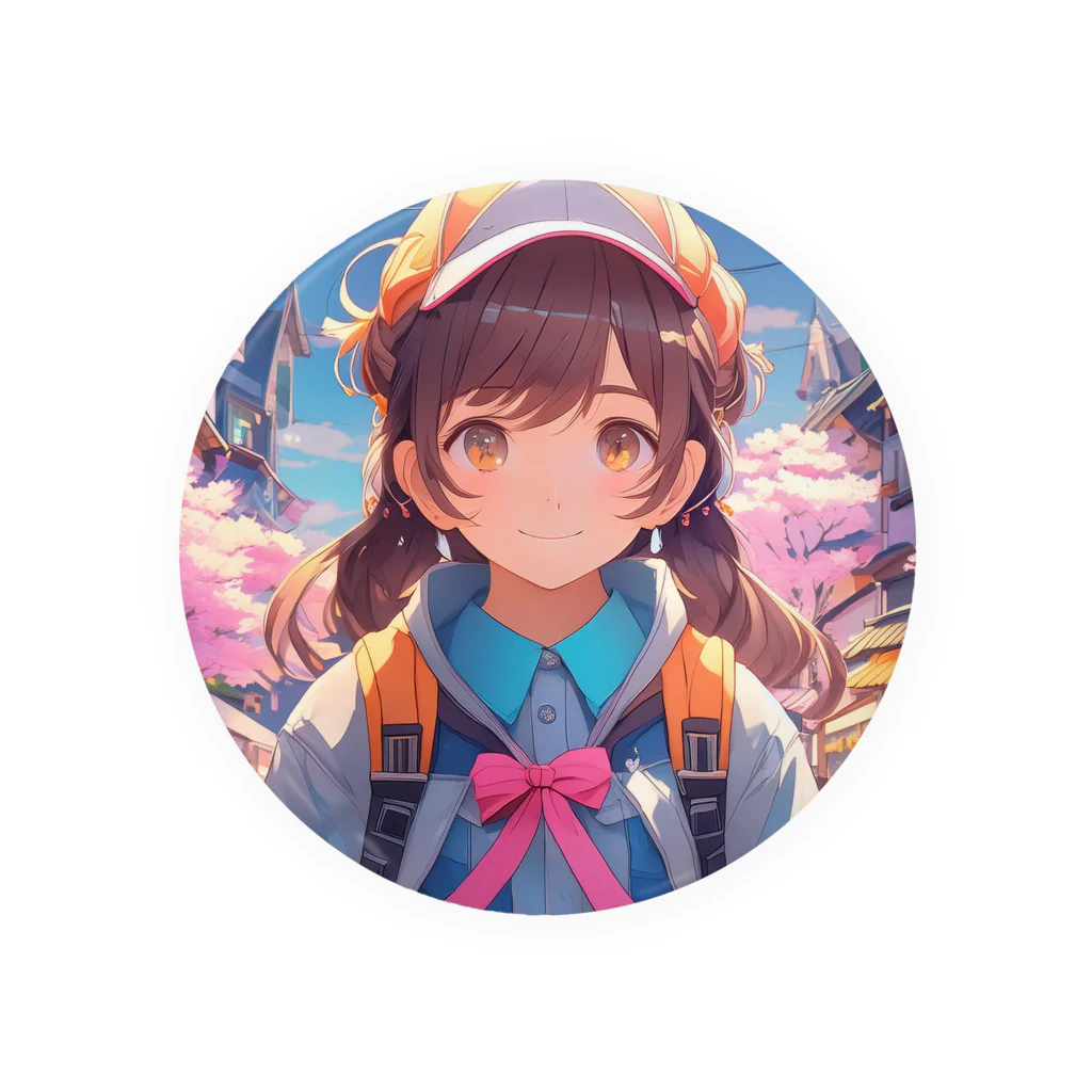 そこら辺の田中の春の冒険する女の子 Tin Badge