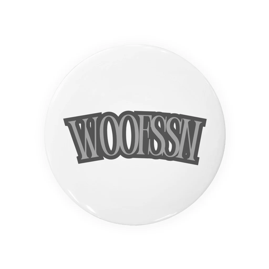 Woofssn™︎のグレー　アーチロゴ 缶バッジ