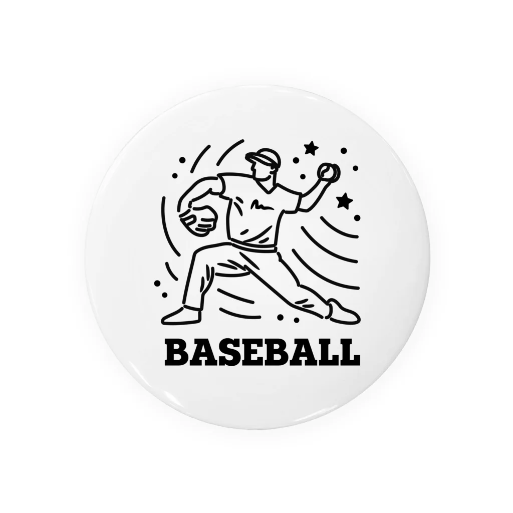 nndesignのBASEBALL LEFT PITCHER Tin Badge