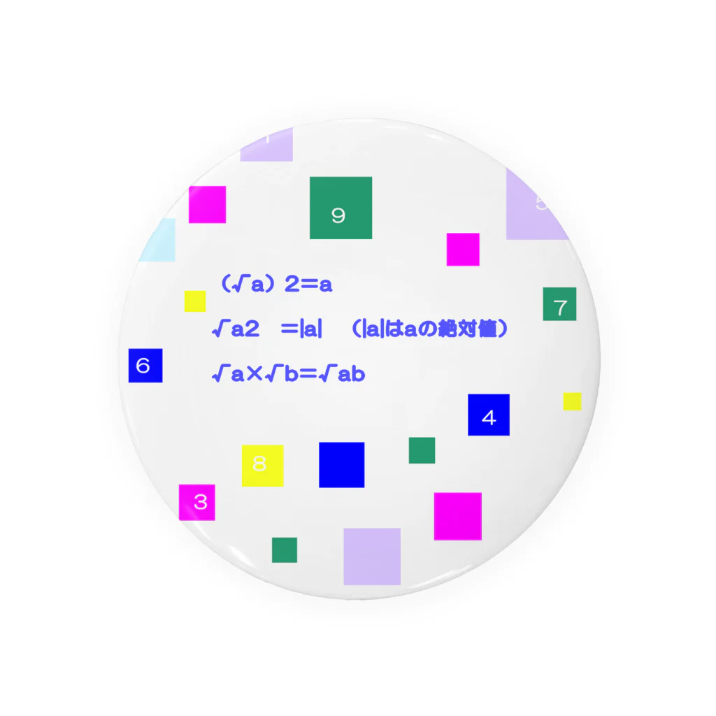 noiSutoaの方根（ルート）が入った計算 Tin Badge