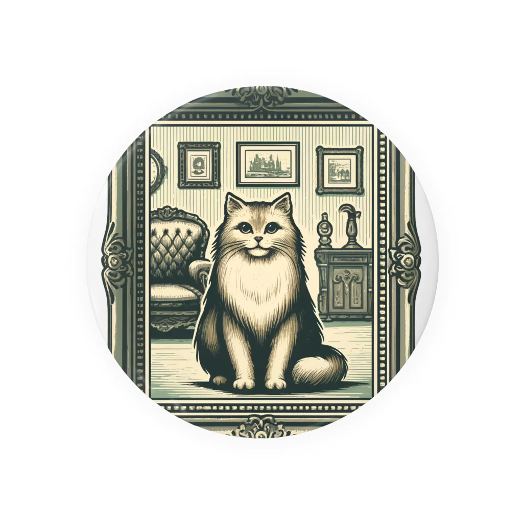 manaco-のクラシックな猫 Tin Badge