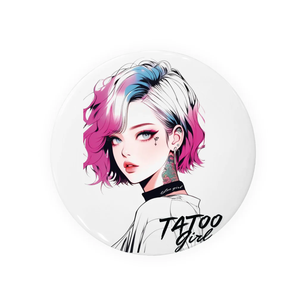 KUSUZINIA'S SHOPのTATOO GIRL 缶バッジ