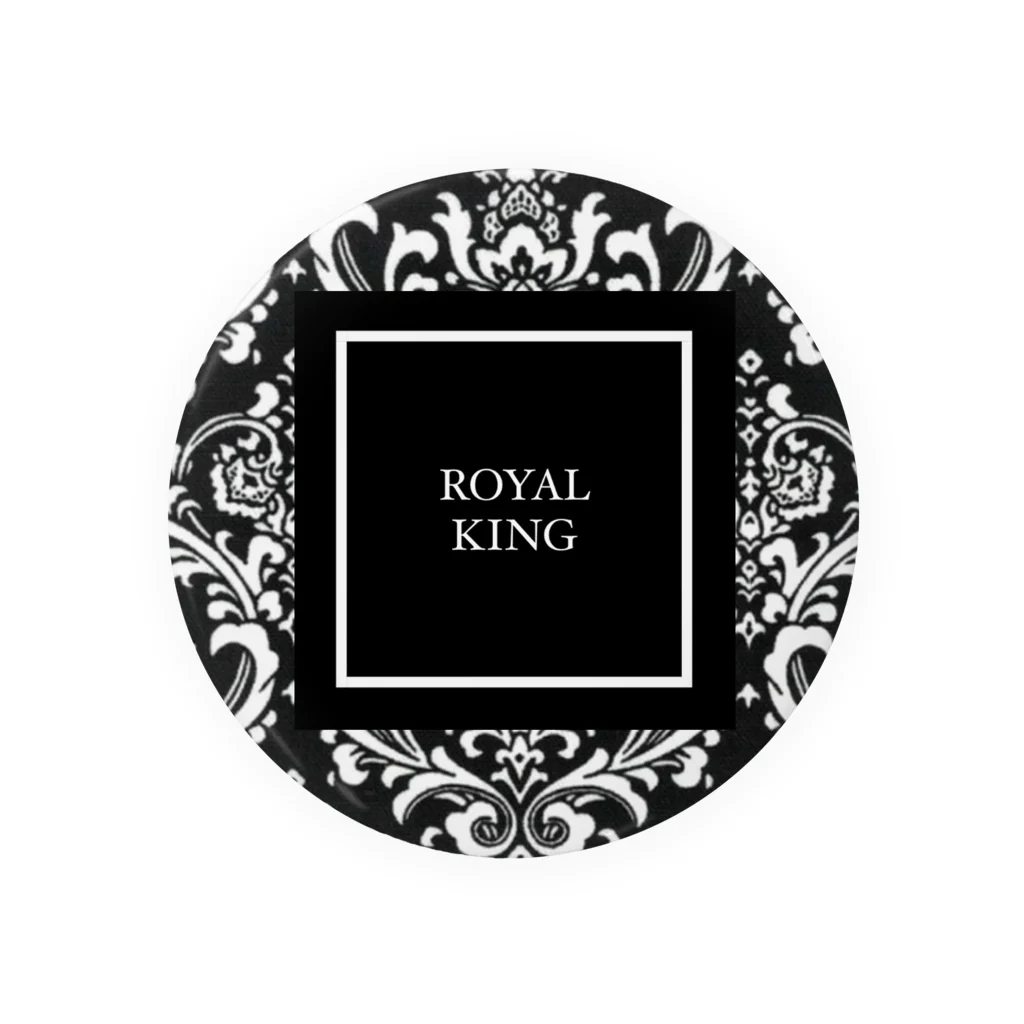 ROYAL PrincessのROYAL KINGダマスク柄BLACK Tin Badge