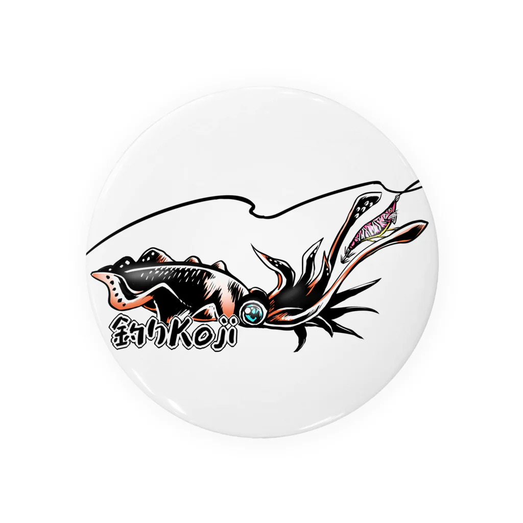 すえch公式ショップの釣りKojiオリジナルロゴ（カラー） Tin Badge