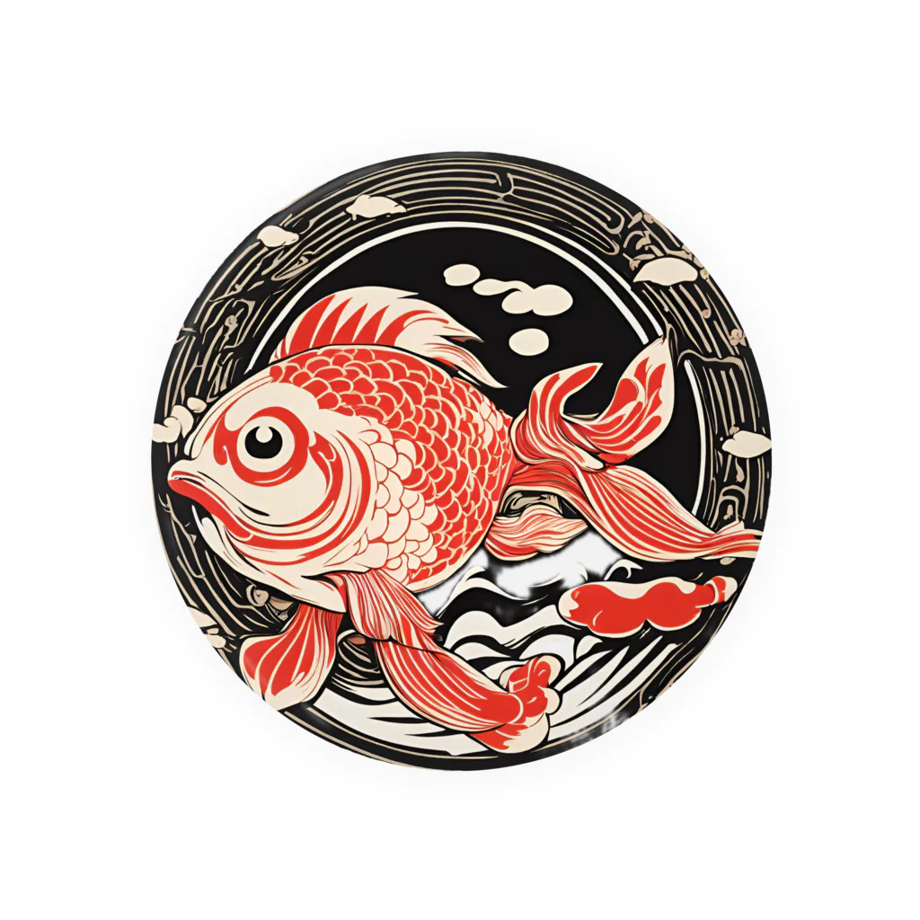 北仲ぐみのだるまな金魚 Tin Badge