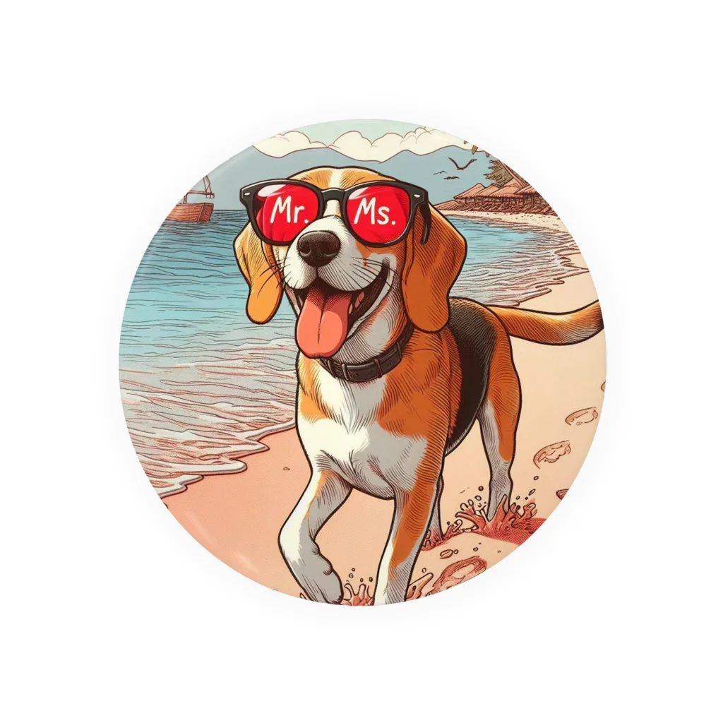 ちゃび助のメガネ犬【海犬】 Tin Badge