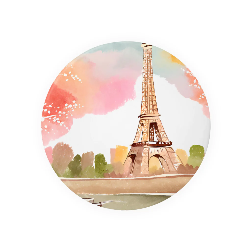 tyu-ripuのparis spring Tin Badge