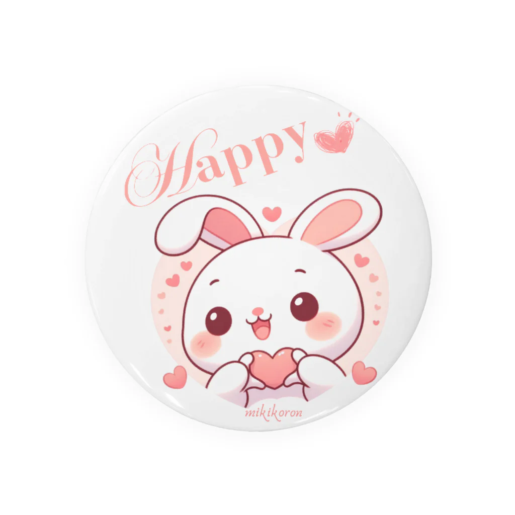 みきころん♡の幸せを呼ぶうさぎ💖 Tin Badge