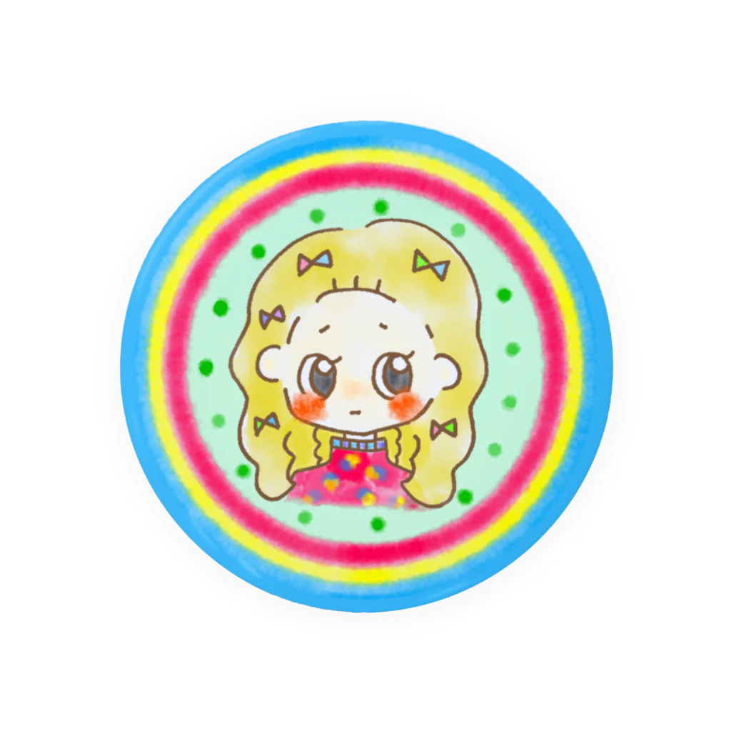 03po Daisuki のふわ子ちゃん Tin Badge