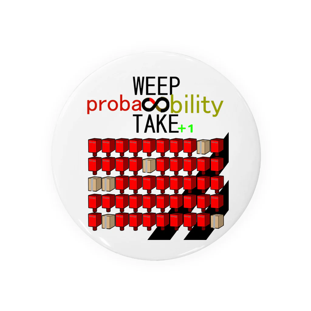 HADAKAGEKKO(WEEP＆TAKE)のWEEP＆TAKE probability 缶バッジ