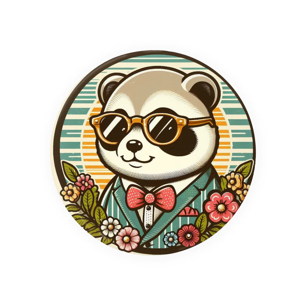 KAWAII SHOPのOSHARE RACCOON 缶バッジ