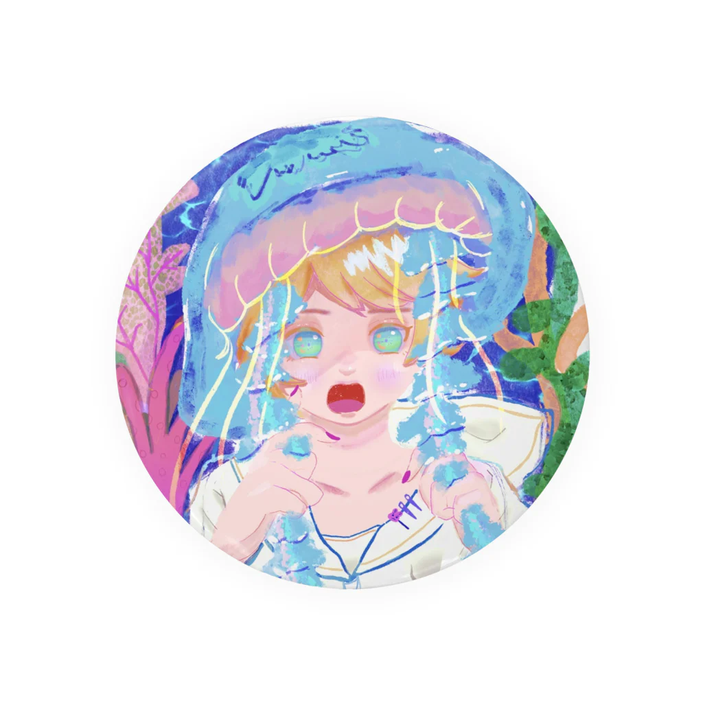 もふおみのJelly Fish Tin Badge