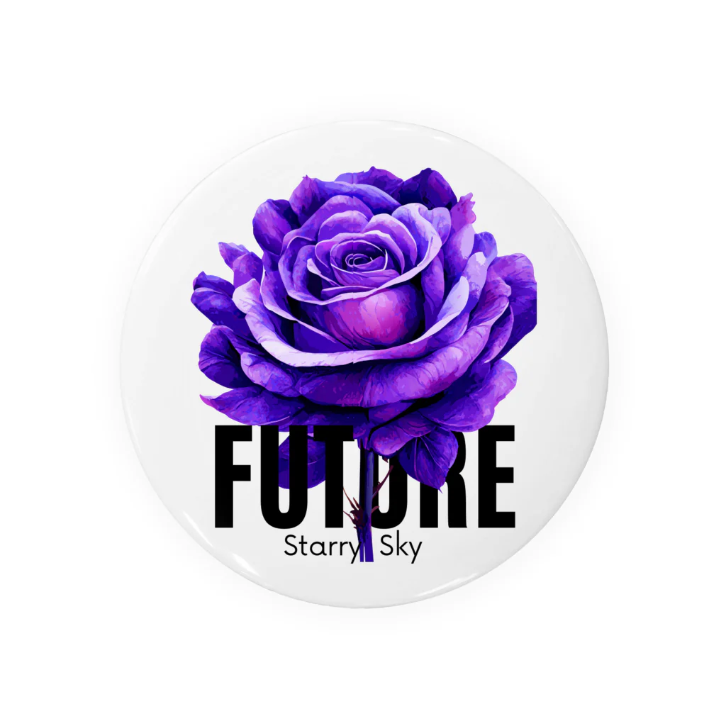 Future Starry Skyの紫色の薔薇 缶バッジ