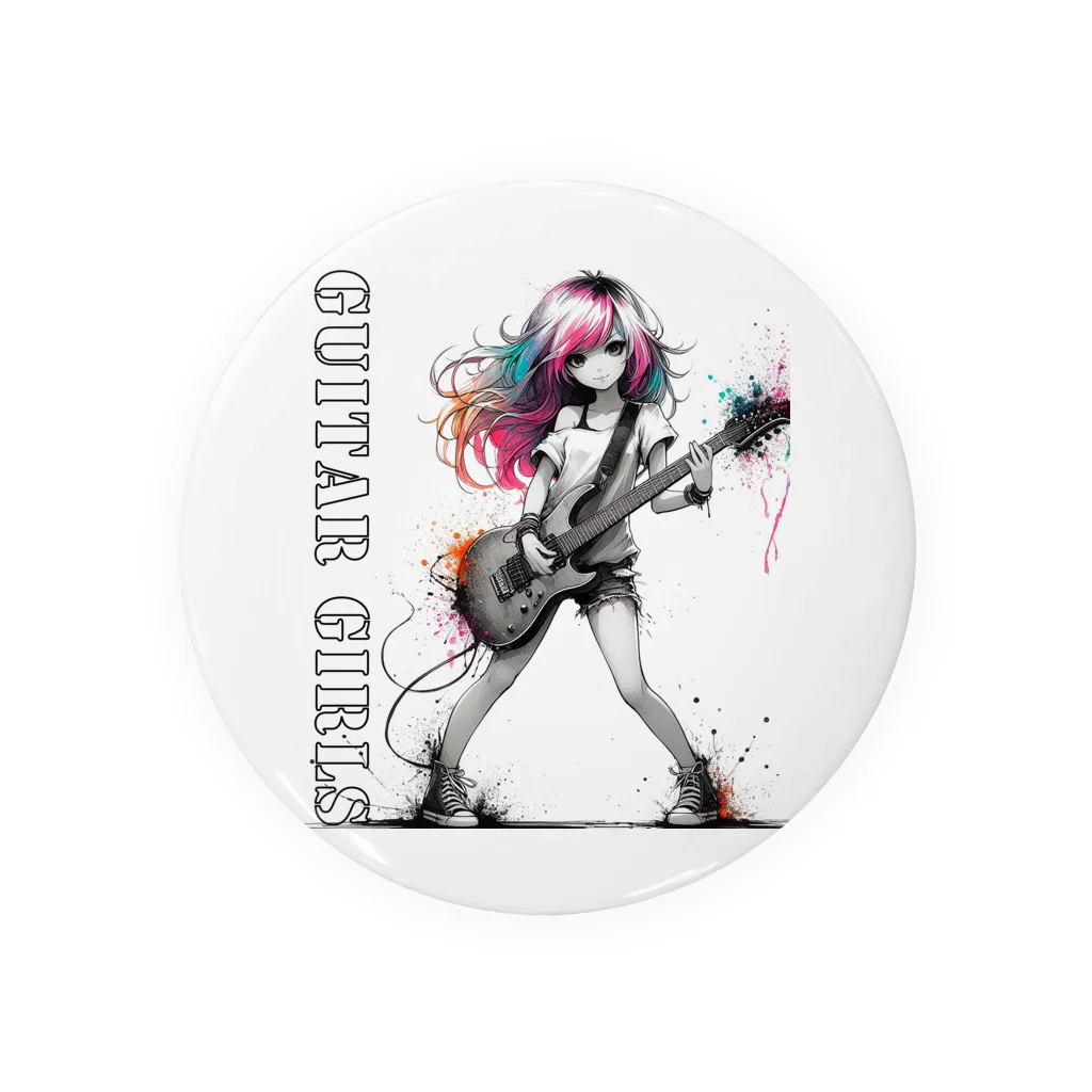 PALA's SHOP　cool、シュール、古風、和風、のGUITAR GIRLS1 Tin Badge