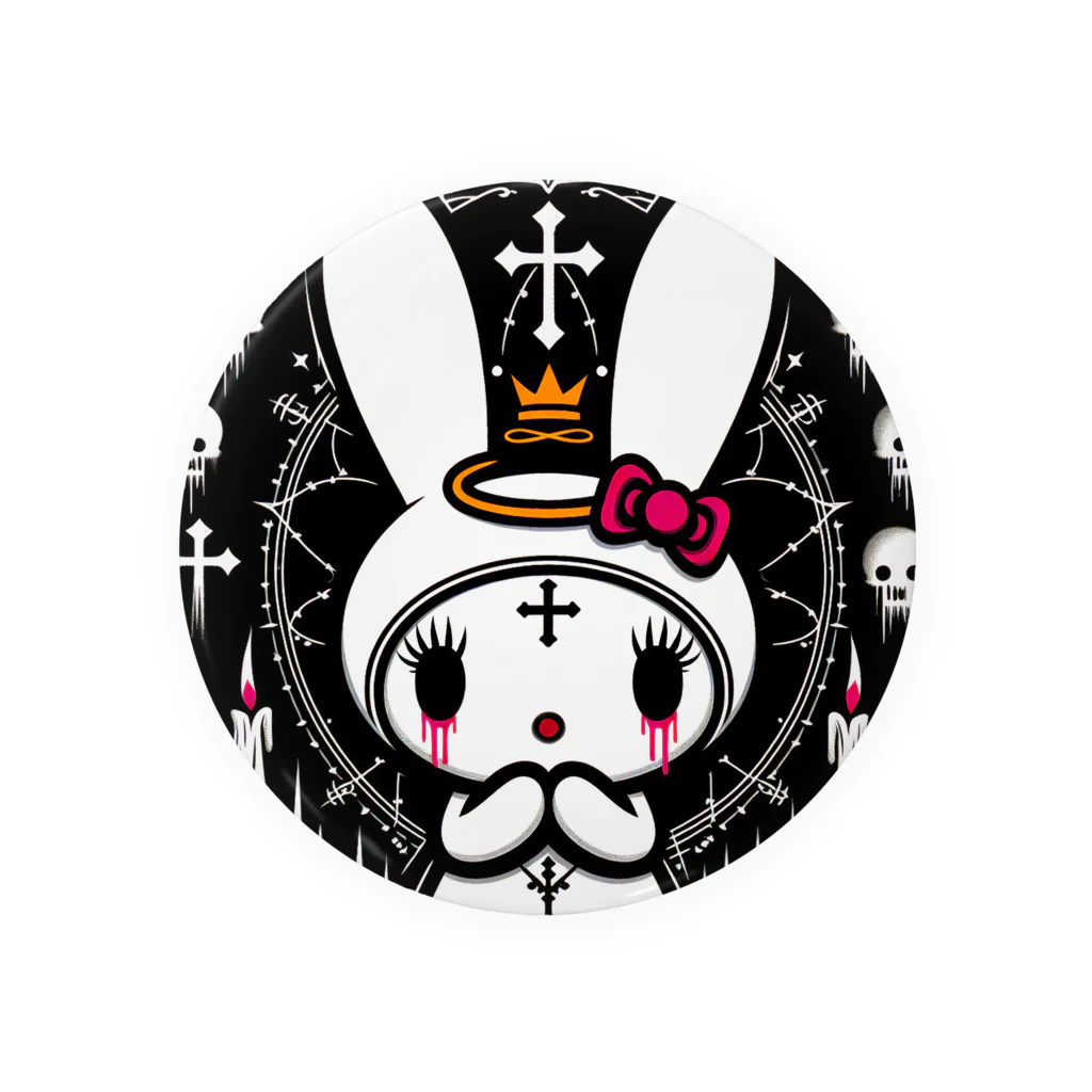 月夜まなのアート工房の🐰ゴスらび ♰祈望♰ Tin Badge