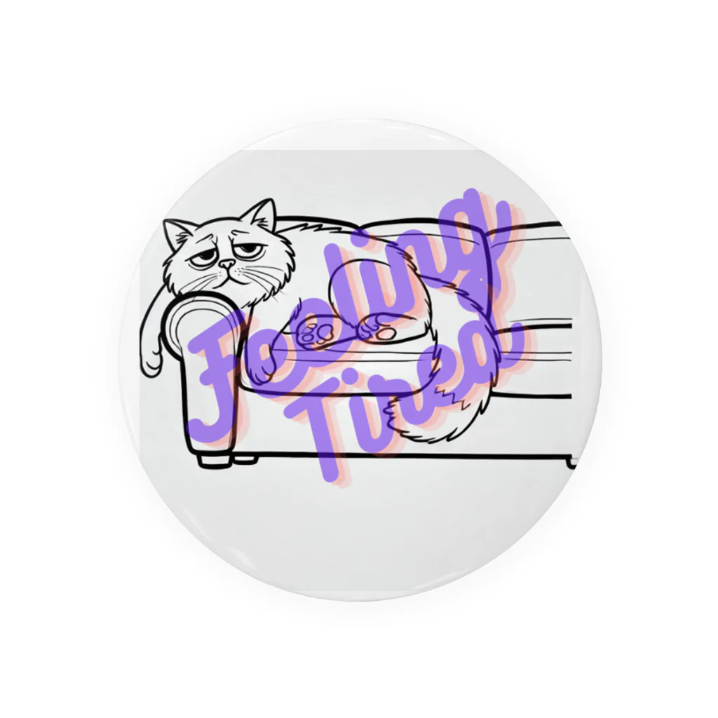 CATZOOのFeeling Tired cat Tin Badge