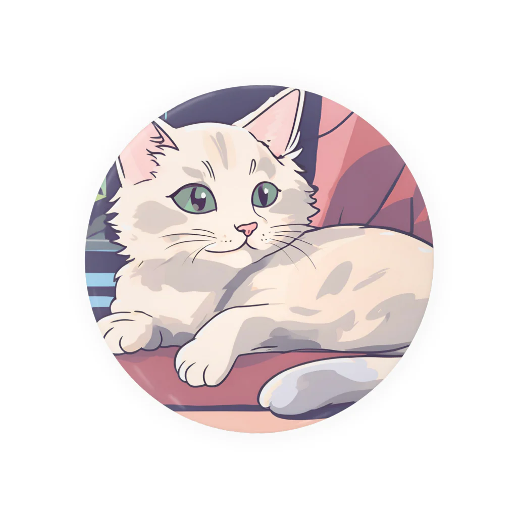 ゆったりのふわふわ猫ちゃんキーホルダー Tin Badge