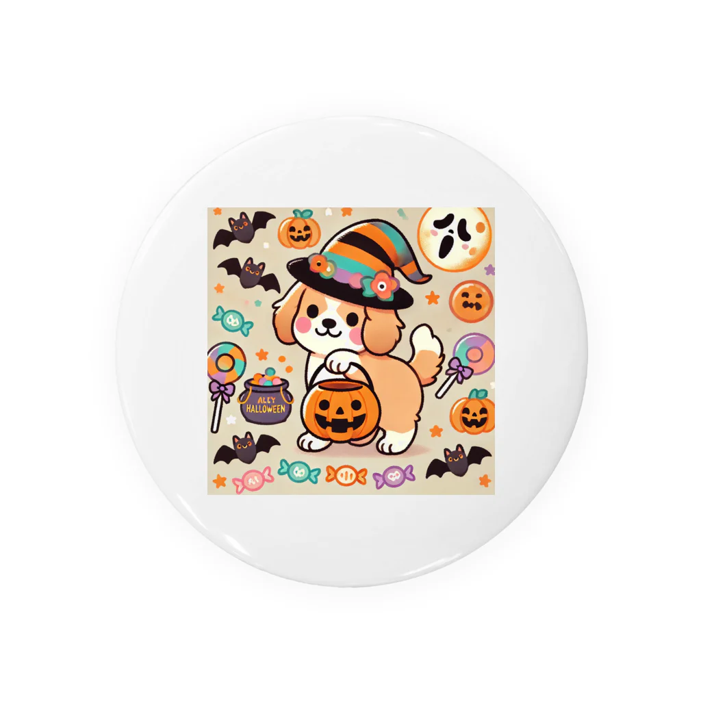 あとりえmignonのハロウィンドッグ Tin Badge