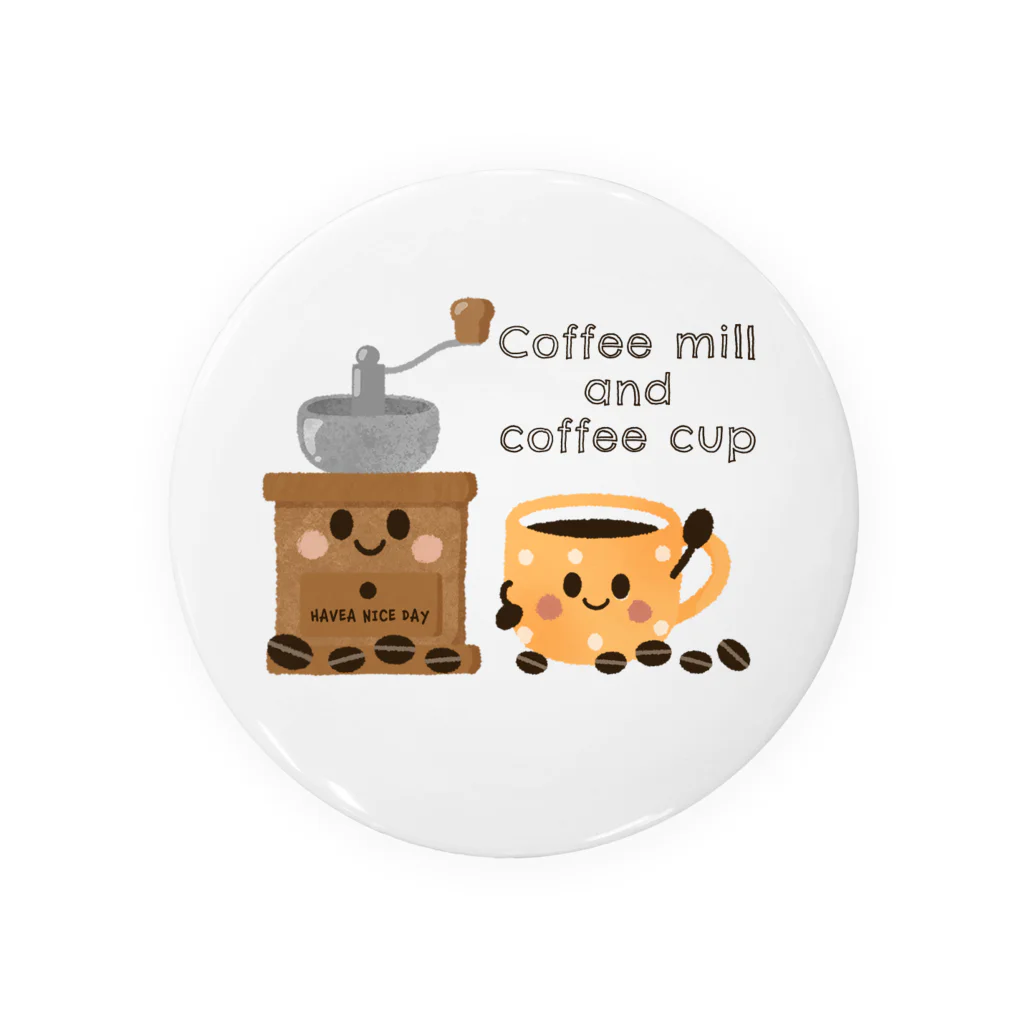 NAKAYUKA Online shopのコーヒーミル＆コーヒーカップ Tin Badge