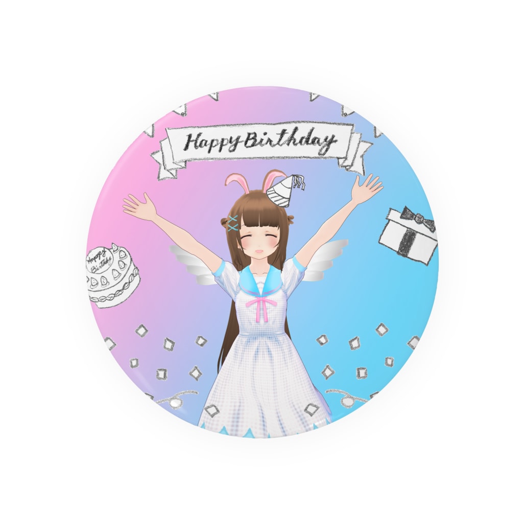ゆあ誕生日 Sugar Rain らび Crehas の缶バッジ通販 Suzuri スズリ