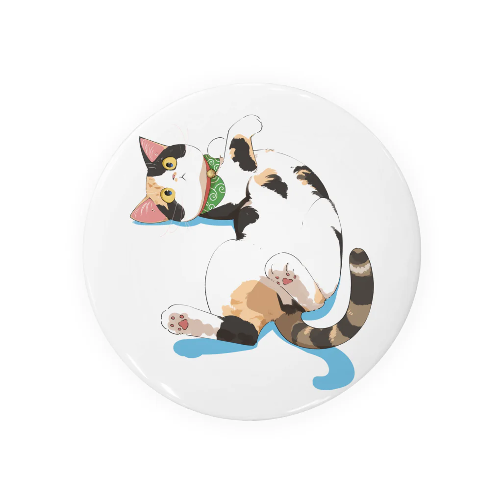 猫彩雑貨店-mao-のへそ天　まおまお Tin Badge