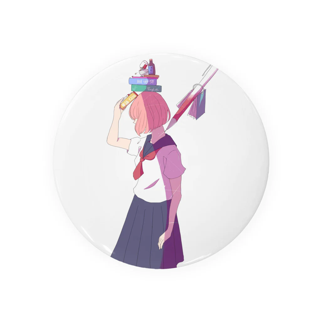 少女の勉強のストレス Tin Badge