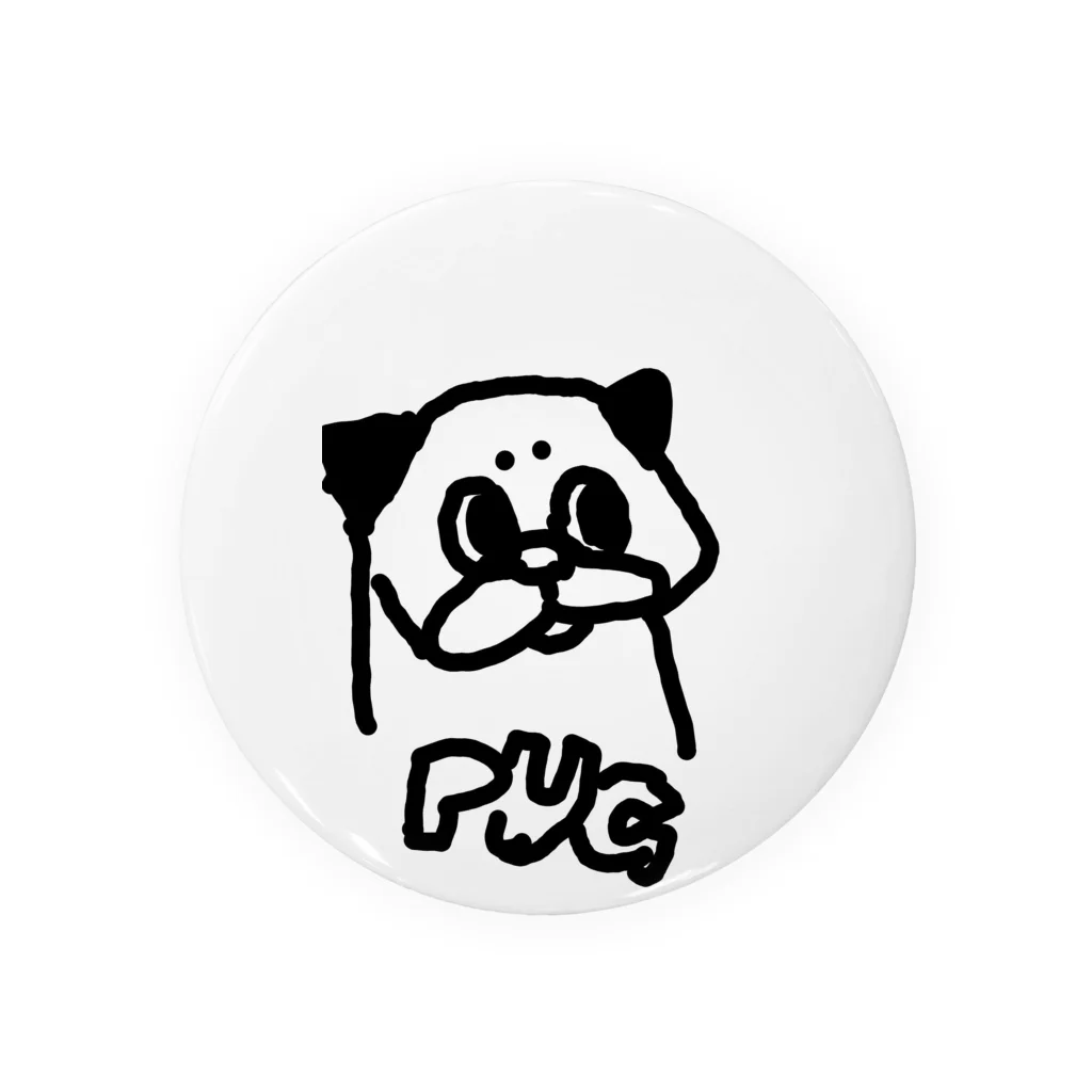 Nicopain_pugのお●む風のパグ Tin Badge