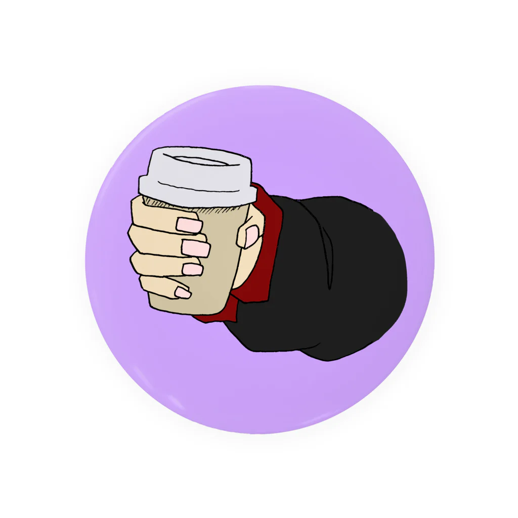 atelier_jhonのコーヒーカップを持つ手 Tin Badge