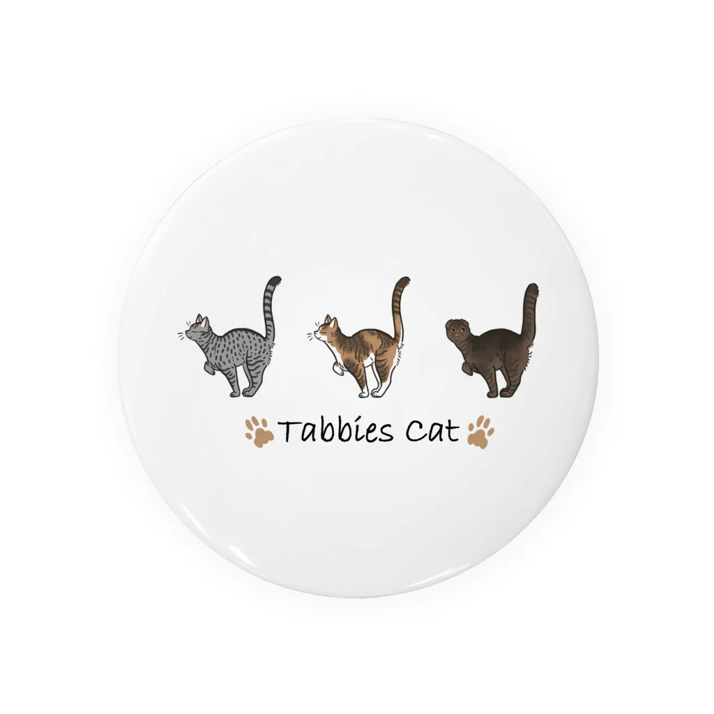 豆つぶのTabbies Cat（タビー系） 缶バッジ