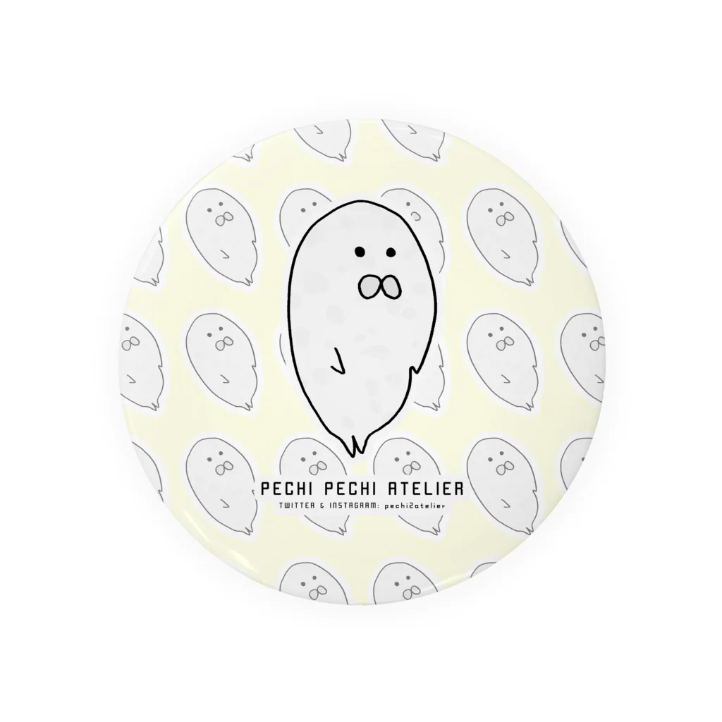 ぺちぺち工房 Pechi Pechi Atelierのあざらしがいっぱい(黄色Ver.) Tin Badge