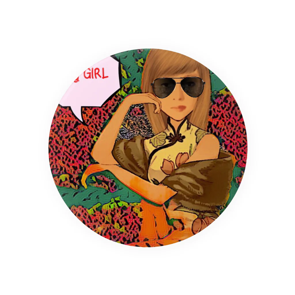 yooh’sbar☆のangry GIRL Tin Badge