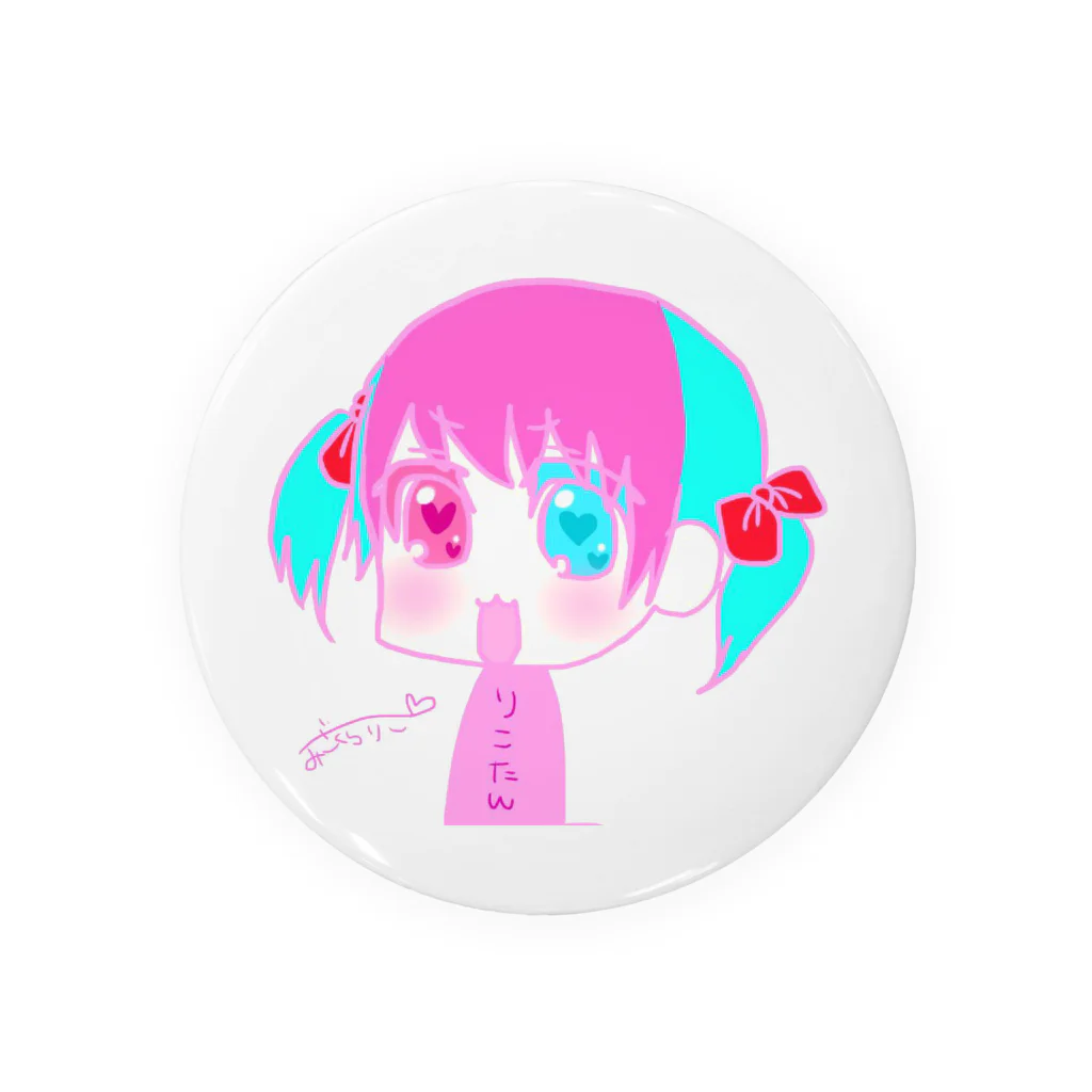 rikotanのりこたん自作イラスト❤️ Tin Badge