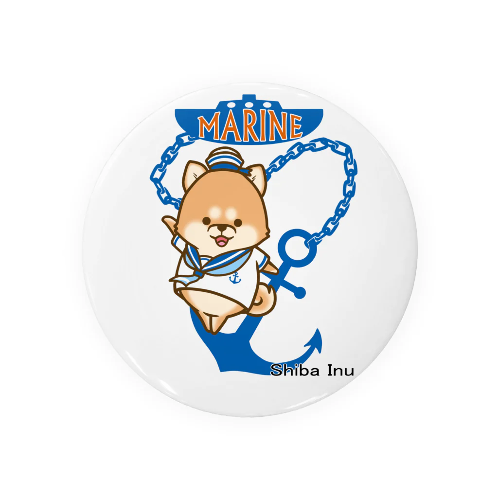 ラクガキメイトの柴犬　マリンルック Tin Badge