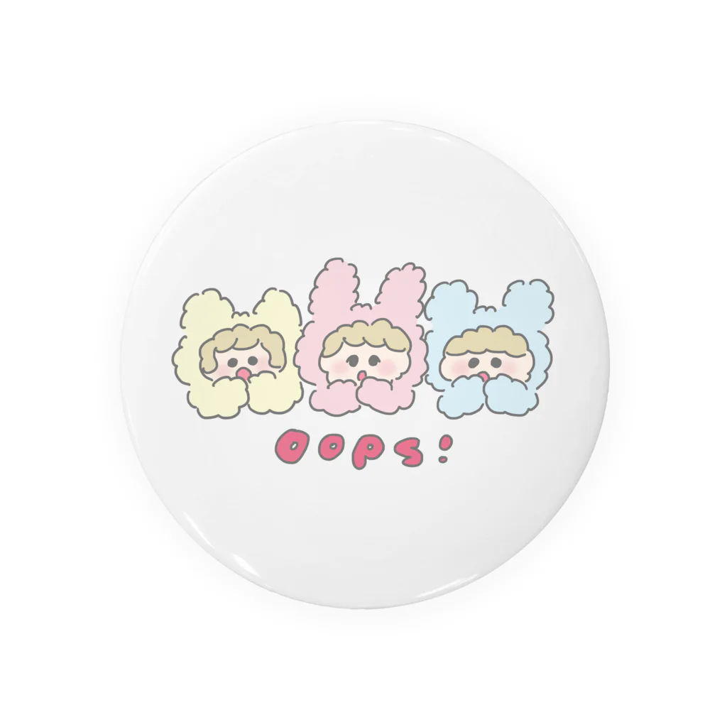 HOSHINOMAAのCotton Animals! Oops! Tin Badge