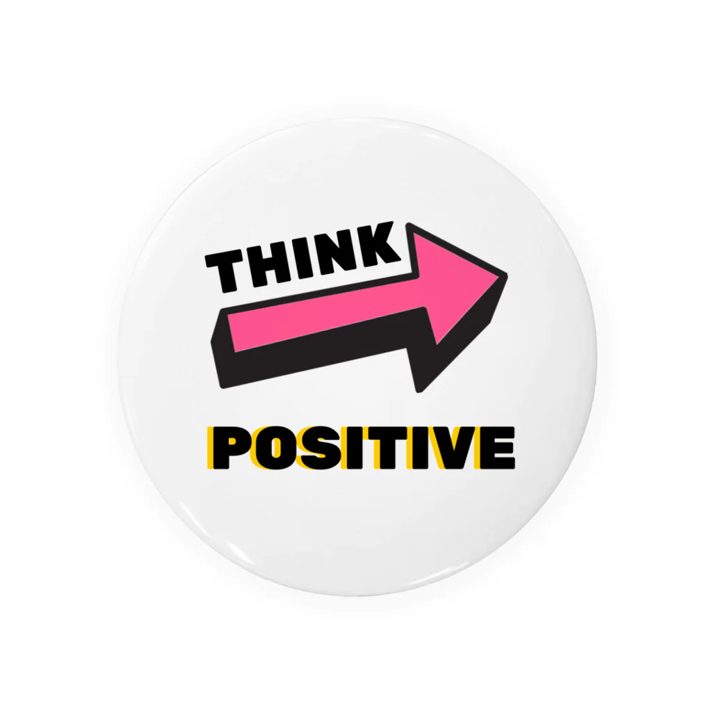 てぃーのショップのTHINK POSITIVE！ 缶バッジ