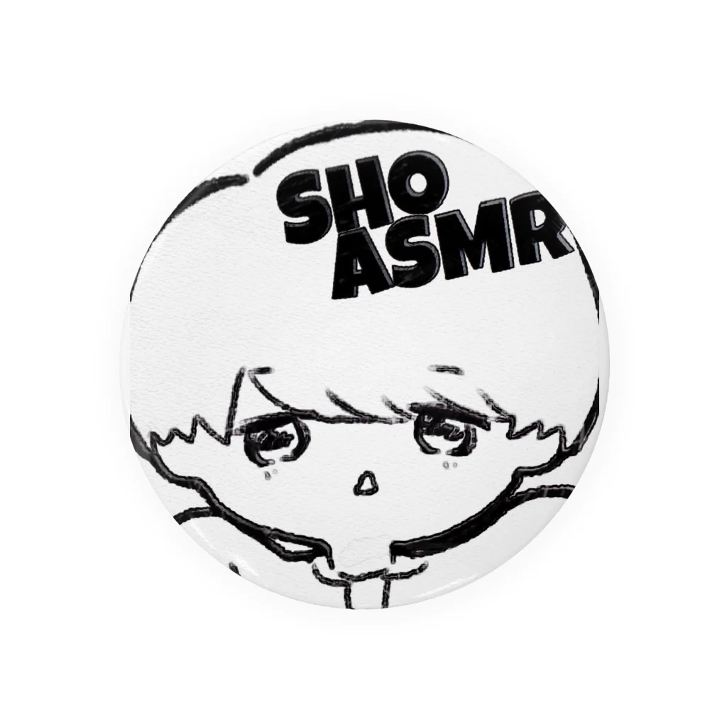 SHOASMRの缶バッジ 白 Tin Badge